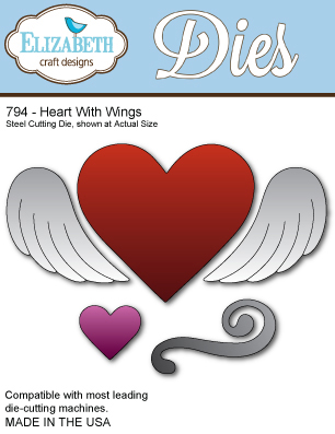 75% OFF  Elizabeth Craft Designs - Heart with Wings
