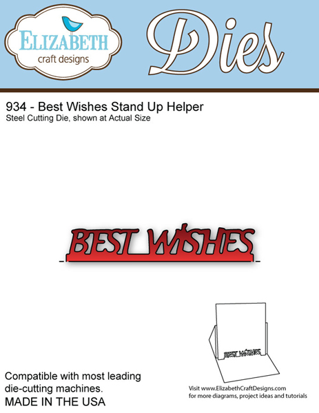 75% OFF  Elizabeth Craft Designs - Best Wishes Stand Up Helper