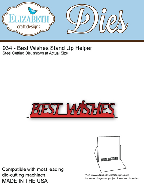 75% OFF  Elizabeth Craft Designs - Best Wishes Stand Up Helper