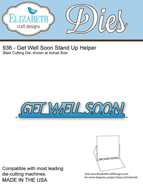 75% OFF  Elizabeth Craft Designs - Get Well Soon Stand Up Helper