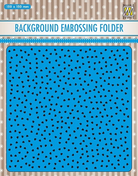 Nellie Snellen Background Embossing Folders - Small Hearts