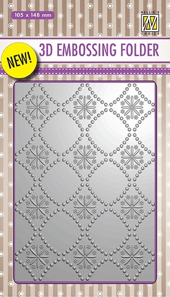 Nellie Snellen 3D Embossing Folder - Background Flowers 2 