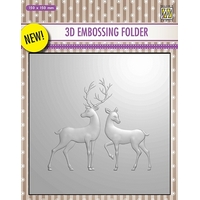 Nellie Snellen 3D Embossing Folder - Reindeer