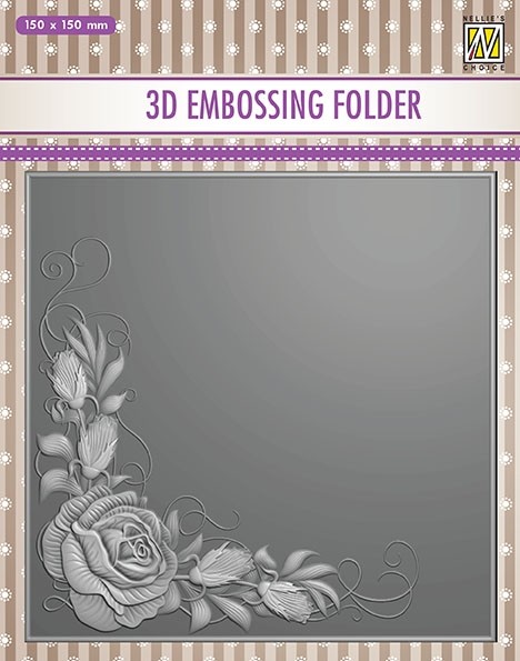 Nellie Snellen 3D Embossing Folder - Rose Corner 