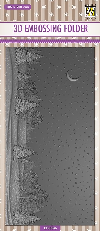 Nellie Snellen 3D Embossing Folder Slimline - Snowy Landscape