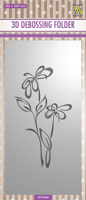 Nellie Snellen 3D Debossing Folders Slimline - Flower