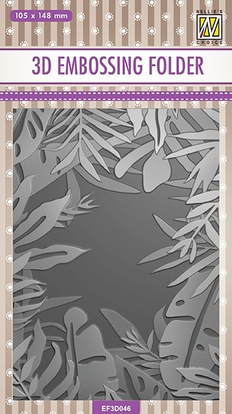 Nellie Snellen 3D Embossing Folder - Tropical Leaves