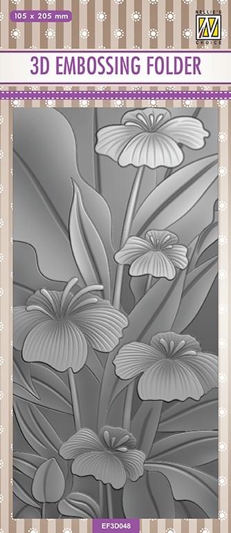 Nellie Snellen 3D Embossing Folder Slimline - Lillies