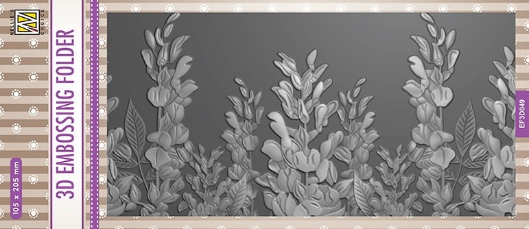 Nellie Snellen 3D Embossing Folder Slimline - Lupins