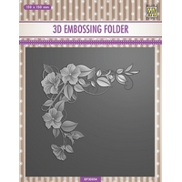 Nellie Snellen 3D Embossing Folder - Flower Corner 1