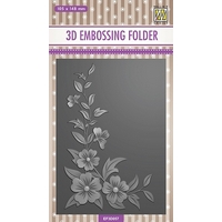 Nellie Snellen 3D Embossing Folder - Rectangle Flower Corner 2