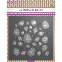 Nellie Snellen 3D Embossing Folder - Easter Eggs Background
