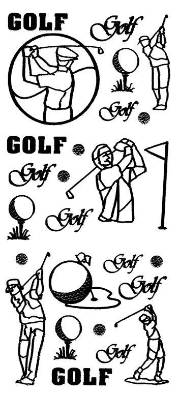 Peel Off Sticker - Golf