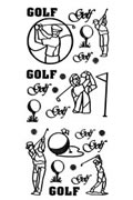 Peel Off Sticker - Golf Peel Off Sticker - Golf
