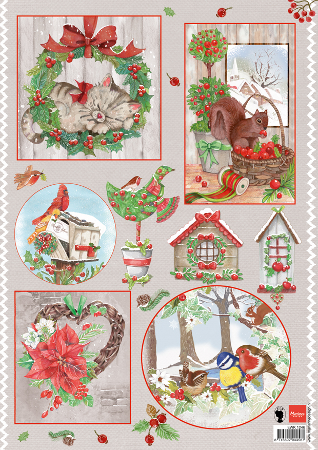 Marianne Design Decoupage Sheets - Country Christmas 2