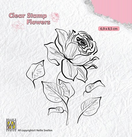 Nellie Snellen Clear Stamp Flowers - Rose