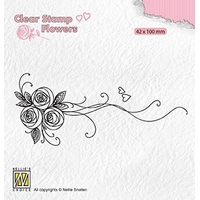 Nellie Snellen Clear Stamp Flowers - Bouquet Roses 1