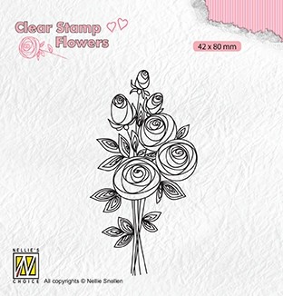 Nellie Snellen Clear Stamp Flowers - Bouquet Roses 2