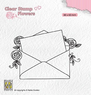 Nellie Snellen Clear Stamp Flowers - Love Letter