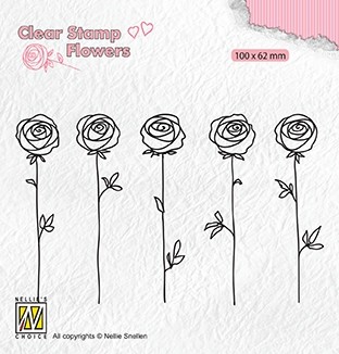 Nellie Snellen Clear Stamp Flowers - Roses