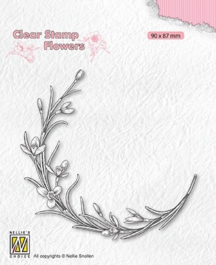 Nellie Snellen Clear Stamp Flowers Blooming Branch - Blooming Twig