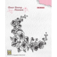 Nellie Snellen Clear Stamp Flowers Blooming Branch - Blossom Corner