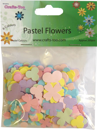 Crafts Too Pastel Flowers - 6 colours, approx 200pcs