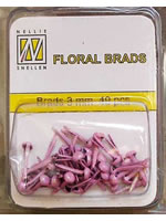 Nellie Snellen Floral Glitter Brads - Pink