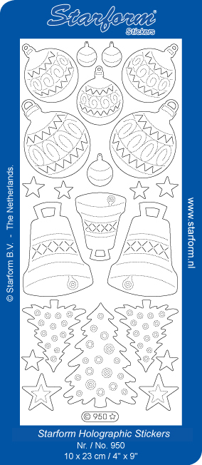 Starform Holographic Stickers - Trees, Bells & Baubles