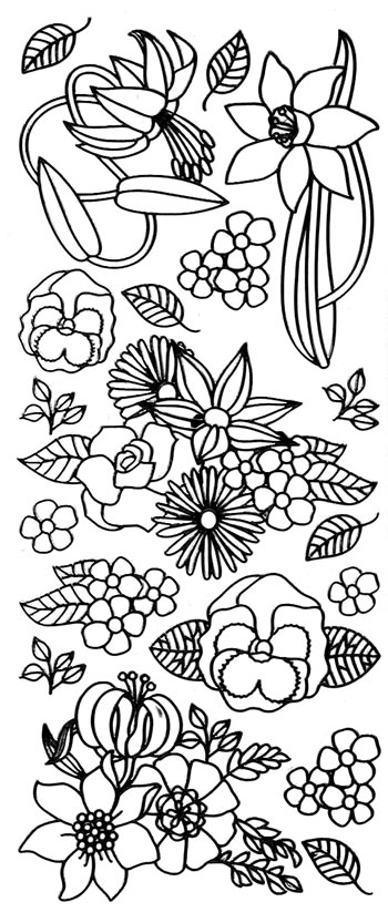 Peel Off Sticker - Large Flowers