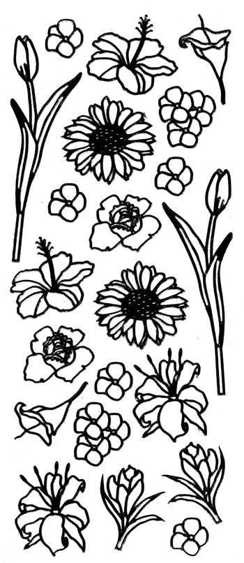 Peel Off Sticker - Mixed Flowers