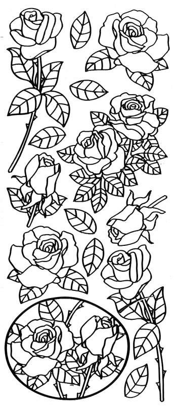 Peel Off Sticker - Large Rose