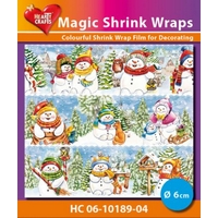 Magic Shrink Wraps - Snowmen Ø 6cm Magic Shrink Wraps - Snowmen Ø 6cm