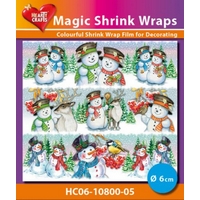 Magic Shrink Wraps - Snowmen Ø 6cm Magic Shrink Wraps - Snowmen Ø 6cm