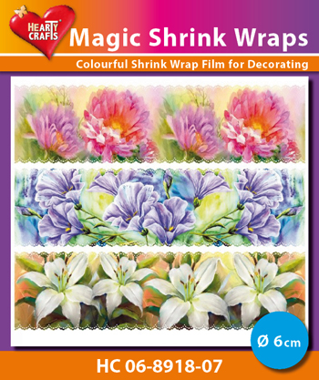 Magic Shrink Wraps - Painted Flowers  6cm