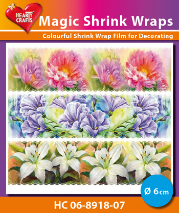 Magic Shrink Wraps - Painted Flowers  6cm