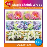 Magic Shrink Wraps - Painted Flowers Ø 6cm Magic Shrink Wraps - Painted Flowers Ø 6cm