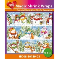 Magic Shrink Wraps, Snowmen (Ø 8 cm) Magic Shrink Wraps, Snowmen (Ø 8 cm)