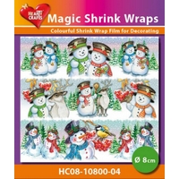 Magic Shrink Wraps - Snowmen Ø 8cm Magic Shrink Wraps - Snowmen Ø 8cm