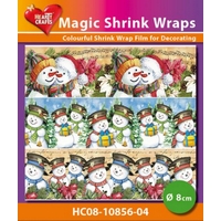 Magic Shrink Wraps - Snowmen Ø 8cm Magic Shrink Wraps - Snowmen Ø 8cm
