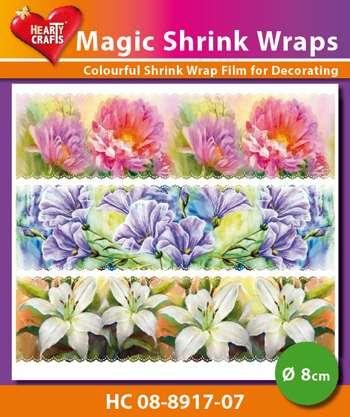 Magic Shrink Wraps - Painted Flowers  8cm