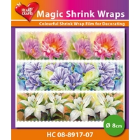 Magic Shrink Wraps - Painted Flowers Ø 8cm Magic Shrink Wraps - Painted Flowers Ø 8cm