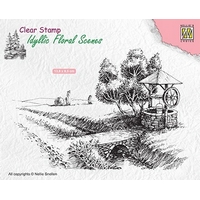 Nellie Snellen Clear Stamp Idyllic Floral Scenes - Well