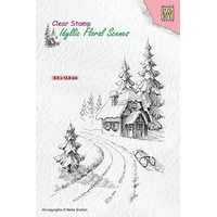 Nellie Snellen Clear Stamp Idyllic Floral Scenes - Wintery House