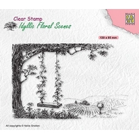 Nellie Snellen Clear Stamp Idyllic Floral Scenes - Tree with Swing