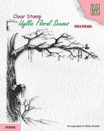 Nellie Snellen Clear Stamp Idyllic Floral Scenes - Icy Tree