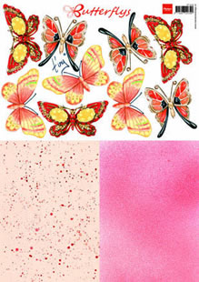3D Paper - Pink Butterflies