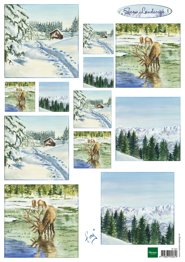 Marianne Design Decoupage Sheets - Tiny's Winter Landscapes