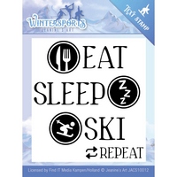 Jeanine's Art Wintersports Clearstamp Text