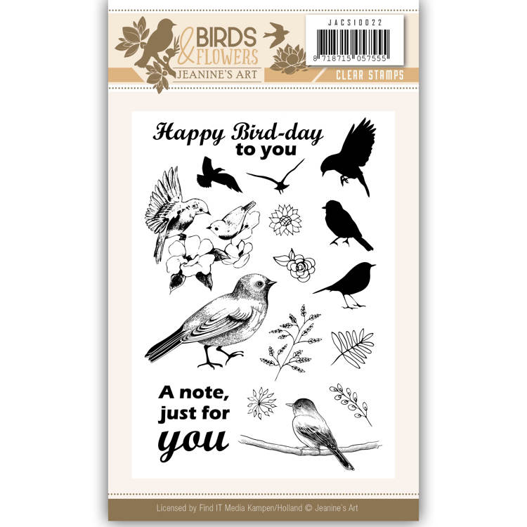 Jeanine's Art Clear Stamp Birds and Flowers